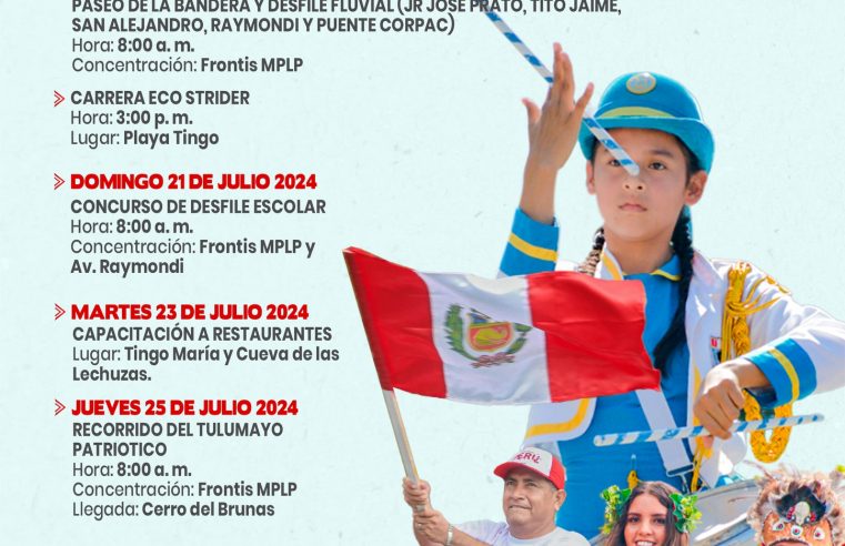 ¡PROGRAMA DE ACTIVIDADES POR EL 203 ANIVERSARIO DE LA INDEPENDENCIA DEL PERÚ!