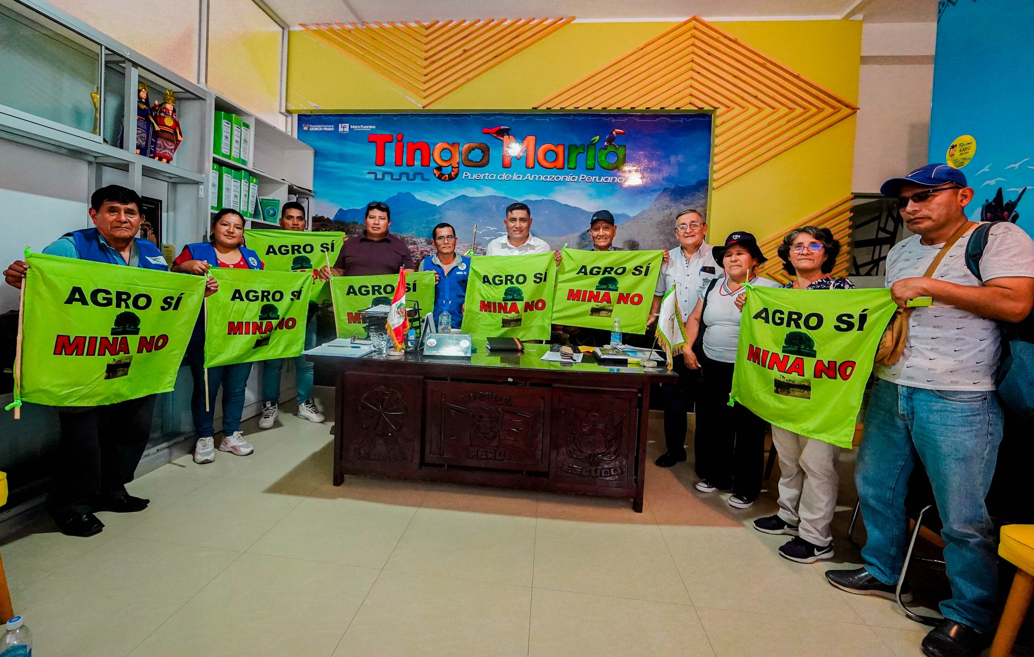 «Las banderas verdes del «AGRO SI-MINA NO”