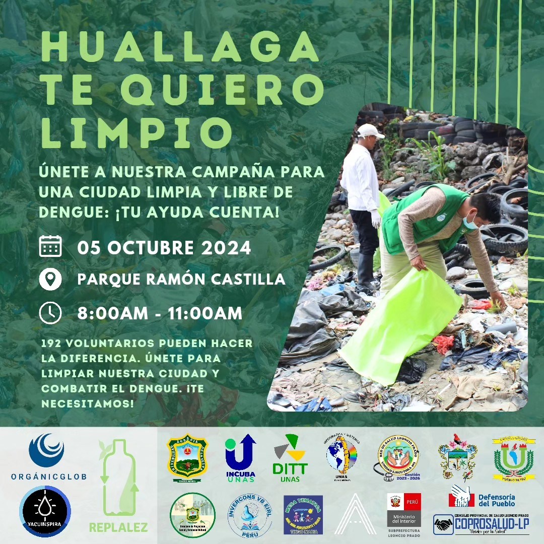 «Únete a la campaña «Huallaga, te quiero limpio»