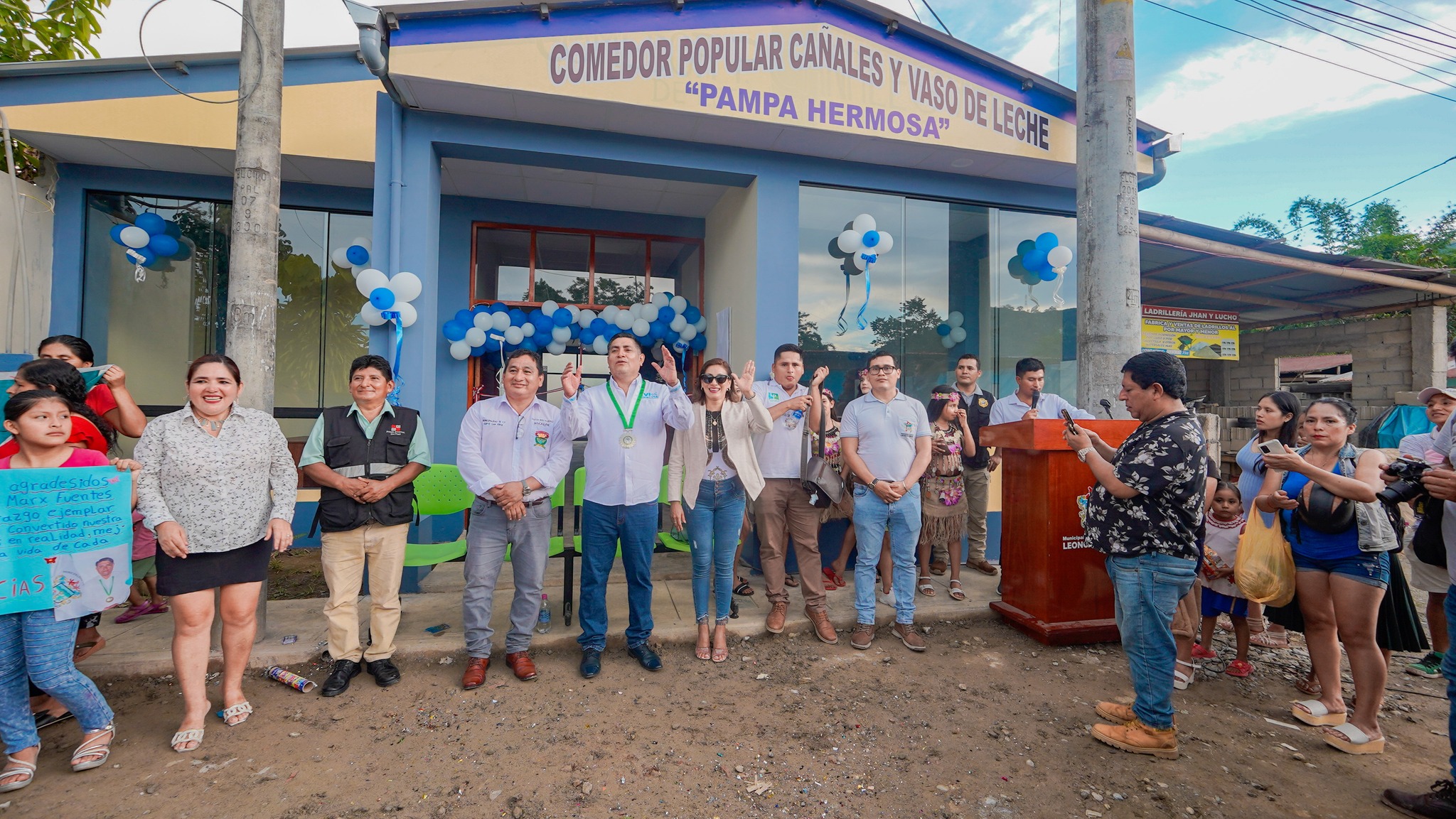 Inauguración del Nuevo Local Comunal Multiusos en Supte San Jorge (Los Cañales, Pampa Hermosa)