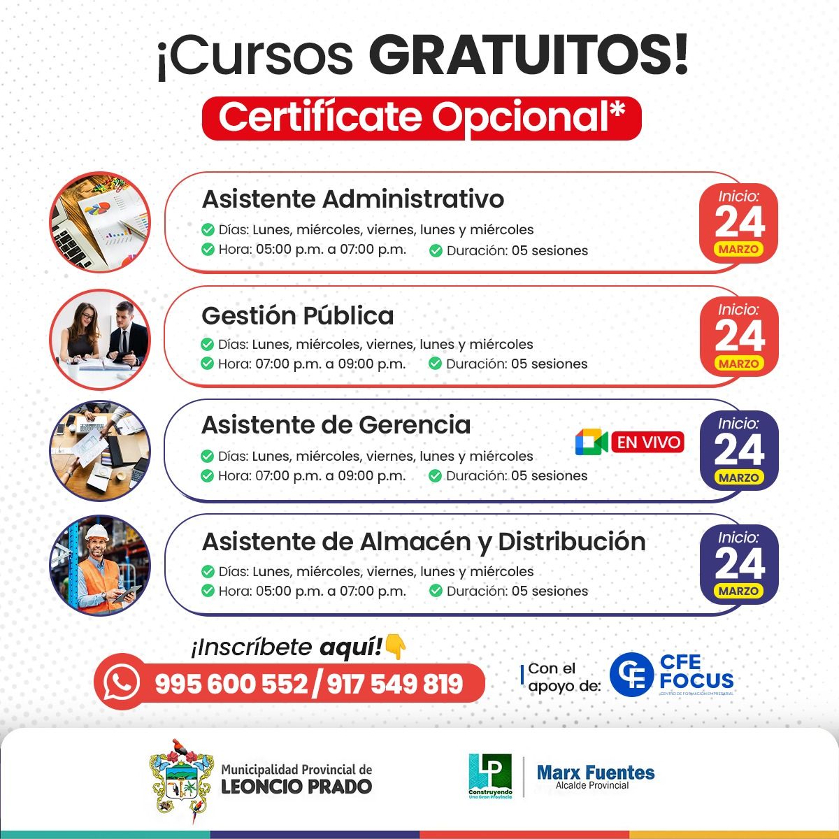 «𝐂𝐔𝐑𝐒𝐎𝐒 𝐃𝐄 𝐄𝐌𝐏𝐋𝐄𝐀𝐁𝐈𝐋𝐈𝐃𝐀𝐃 ESTE 24 DE MARZO»