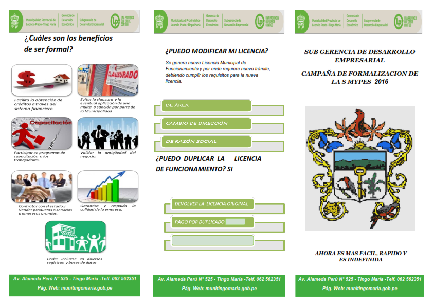 Licencia De Funcionamiento Municipalidad Provincial De Leoncio Prado Tingo Mar A